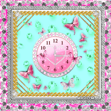 розовые часы