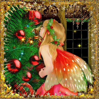 фея у новогодней елки