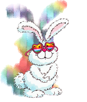 анимационная картинка белый кролик