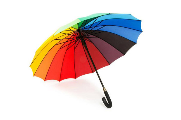 разноцветный зонт